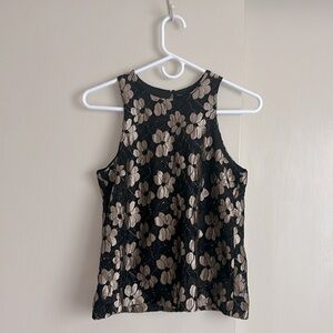 Floral Gold and Black Top